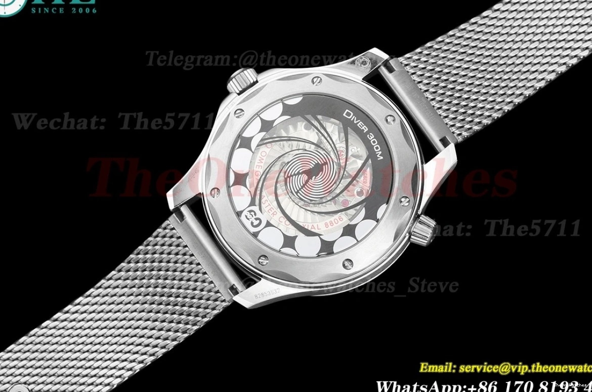 Dial Seamaster Mod SS 300m Blue SS James BLSF 42mm A8806 Bond 60th 0305